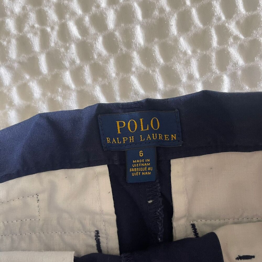 Polo Ralph Lauren Little Boys Straight Fit Twill Flat-Front Size 6 Chino Shorts - Picture 4 of 8